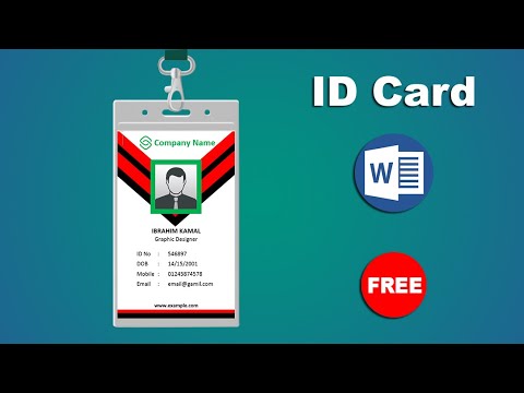 Id Card Template Word Free Download